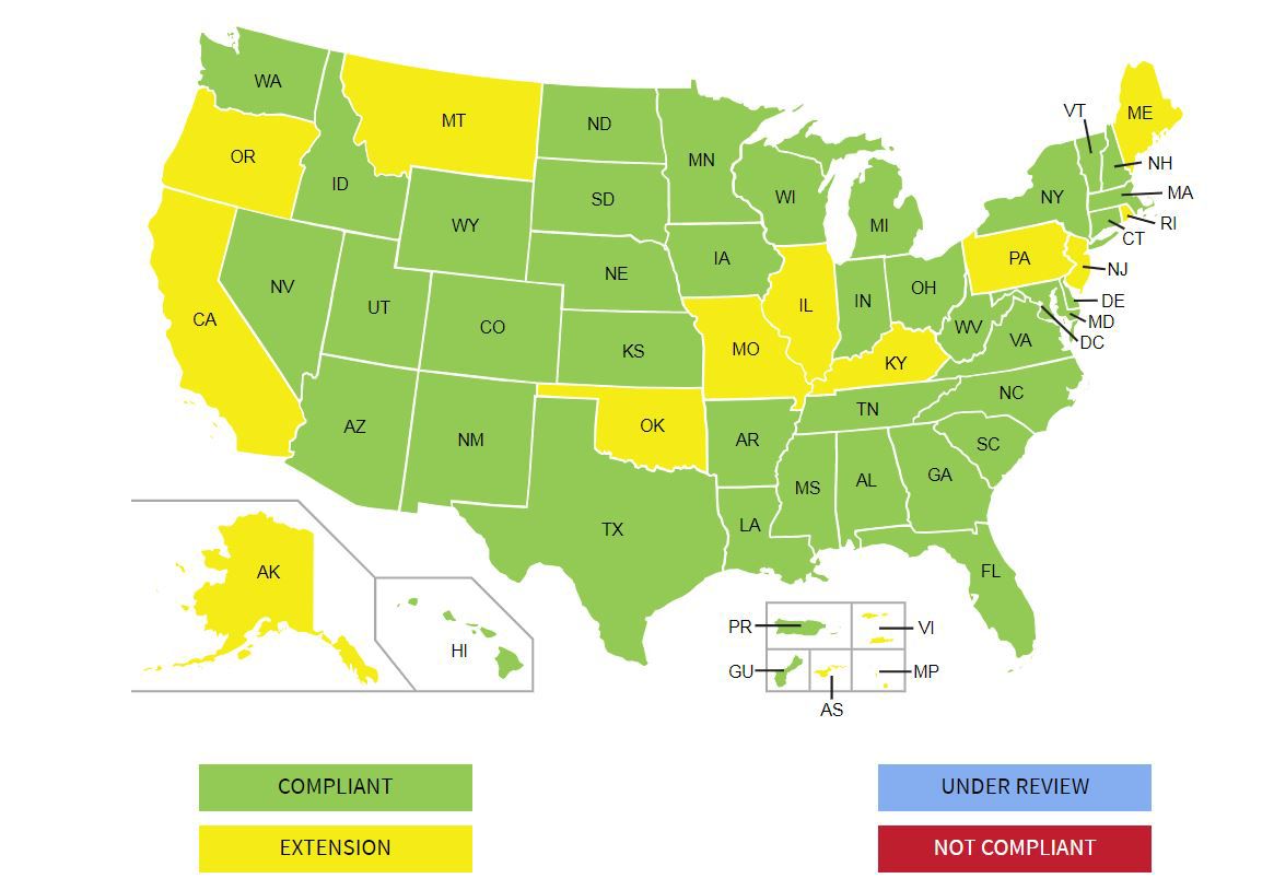 Real ID status by state